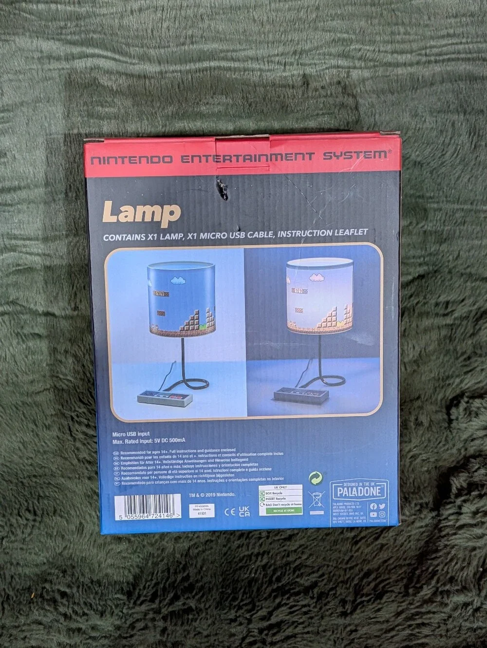 Brand New Nintendo NES Super Mario USB Lamp with Controller Base